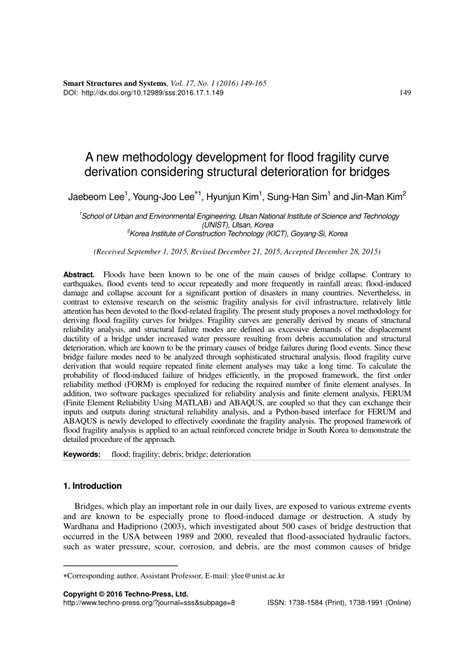 (PDF) A new methodology development for flood fragility curve derivation considering structural ...