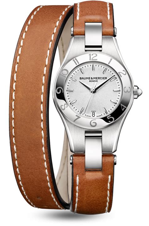Discover the Linea 10036 Ladies steel and leather watch, with interchangeable straps, designed ...
