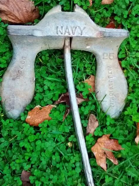 ANTIQUE NAVY ANCHOR 25 Lb. Wilcox Crittenden Stockless Ship Boat Anchor ...