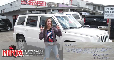 Brittany with her new Jeep Patriot - Ninja Auto Sales - Used SUVs Calgary