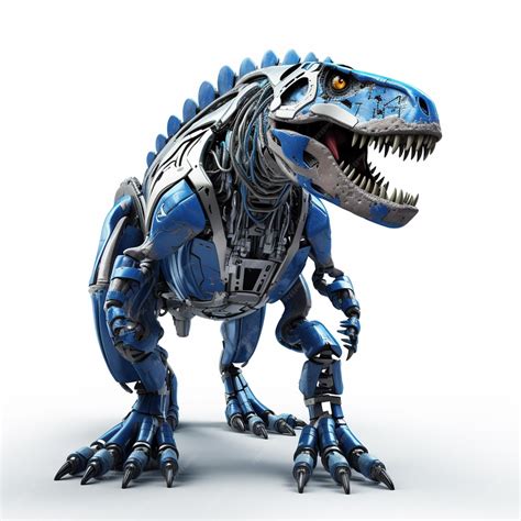 Premium AI Image | A robot with a t rex dinosaur on its head