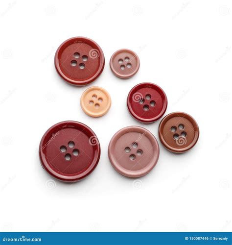 Color Buttons on White Background Stock Photo - Image of clothing ...