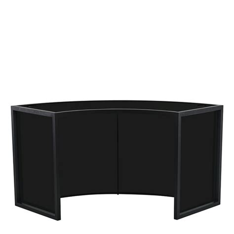 Unico Curved DJ Booth with Black Frame and Black Panels Hire | Options ...