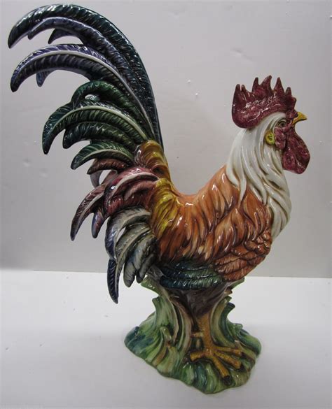 Italian Ceramic Large Multi-Colored Rooster Handmade Statue Made Italy • $699.00 | Handmade ...