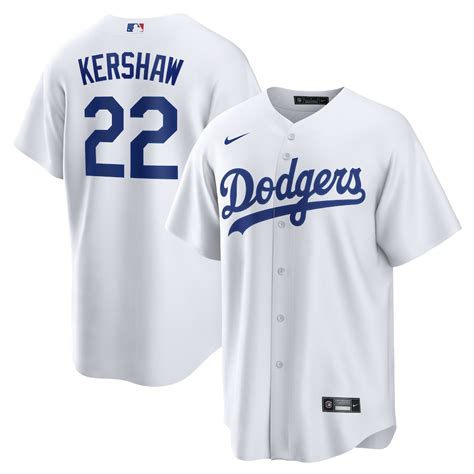 Men's Los Angeles Dodgers Clayton Kershaw Nike White Home 2020 Replica ...