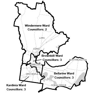 Map of Greater Geelong City Council