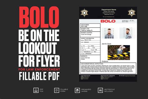 Be On Lookout For Flyer Template BOLO | Creative Market