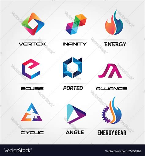 Business logo design collection Royalty Free Vector Image