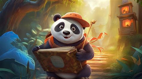 Premium AI Image | a panda with a book called panda