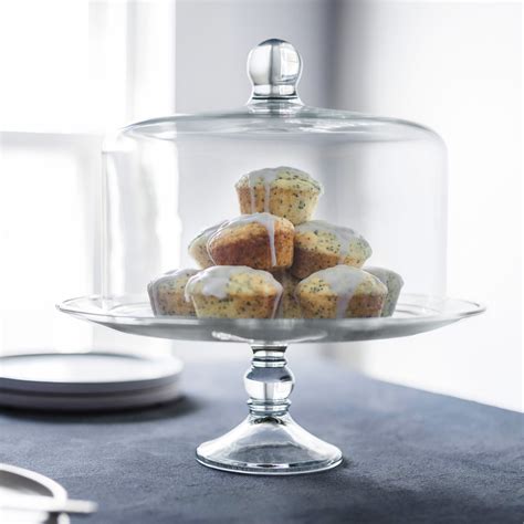 Libbey Selene Glass Cake Stand with Dome - Walmart.com