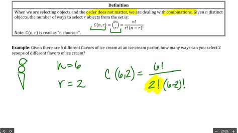 Using the combination formula - YouTube