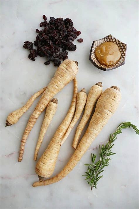 Honey Roast Parsnips and Raisins - It's a Veg World After All®