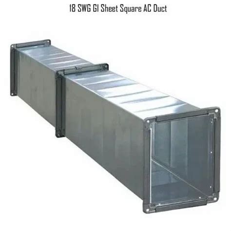 Galvanized Iron 18 SWG GI Sheet Square AC Duct at Rs 130/sq ft in ...