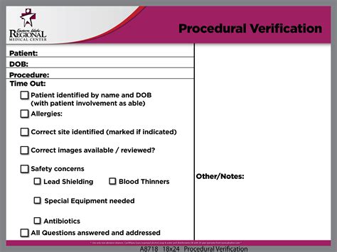 Surgery & Procedural Checklists