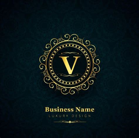 Free Vector | Luxury letter v logo | V logo design, Letter v, Logo ...