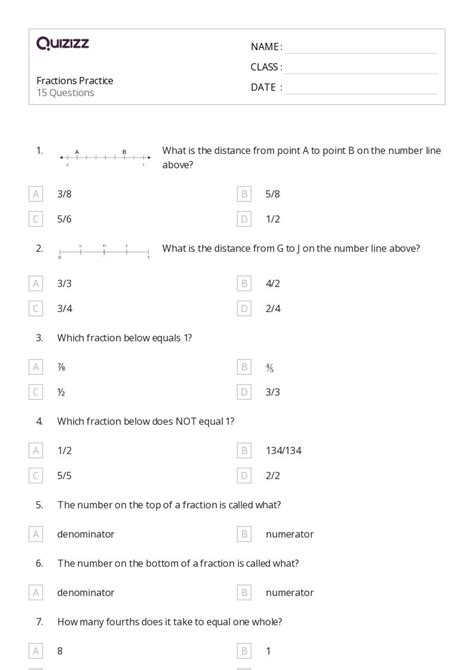 50+ Fractions worksheets for 3rd Grade on Quizizz | Free & Printable