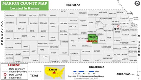 Marion County Map, Kansas