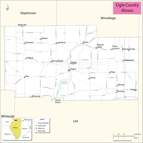 Map of Ogle County, Illinois - Thong Thai Real