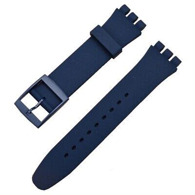 Watch Band for Swatch Strap Silicone Rubber Watchband Replacement 17mm ...