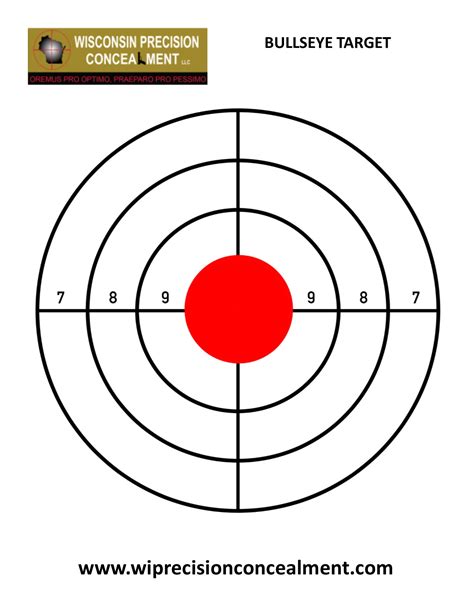 DOWNLOADABLE TARGET PAGE ADDED - Wisconsin Precision Concealment