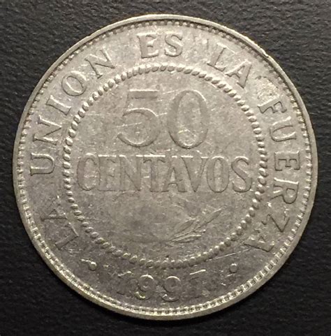 Bol002 Moneda Bolivia 50 Centavos 1997 Xf Ayff - $ 27.00 en Mercado Libre