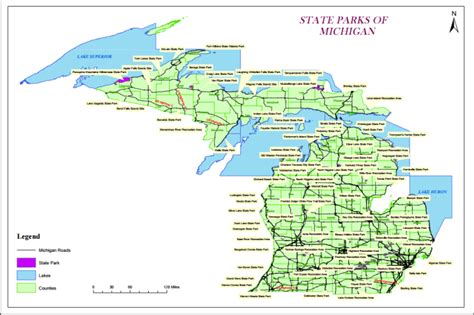 Michigan State Park Locations Map