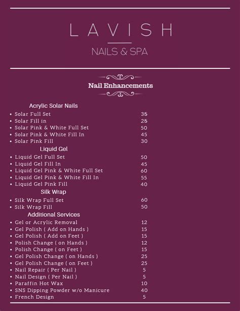 Services - Lavish Nails and Spa