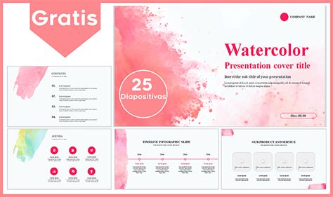 Plantilla Power point Watercolor - Plantillas Power Point gratis