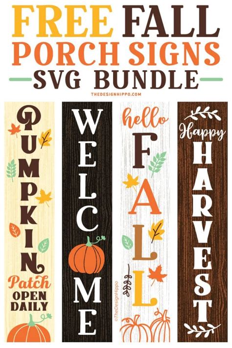 Free Fall Porch Sign SVG Files for Cricut