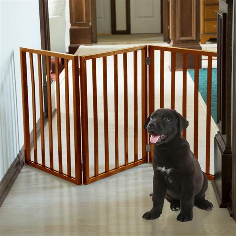 Petmaker 24 in. x 54 in. Wooden Freestanding Mahogany Pet Gate-M320116 ...