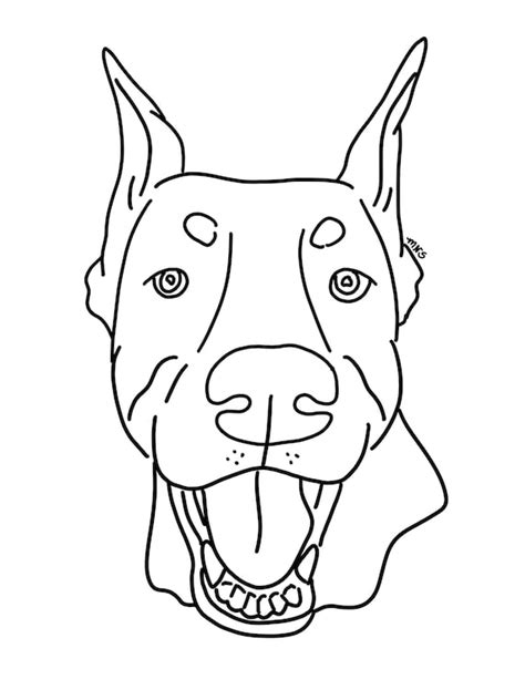 Doge Face Outline