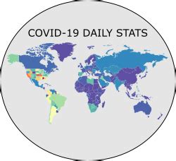 Coronavirus (COVID-19) Daily Statistics Map | MapChart