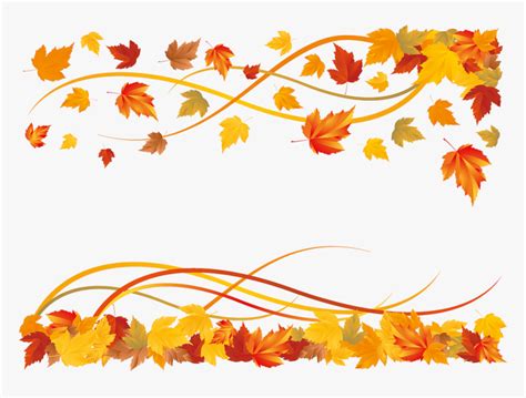 Vector Fall Leaf Border , Png Download - Autumn Border Clipart Free, Transparent Png ...