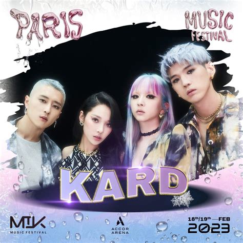 KARD - 2023 MIK FESTIVAL in PARIS (Line-Up #1 Poster) : r/KARD