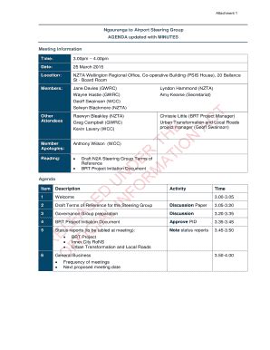 Project Steering Committee Agenda - Fill and Sign Printable Template Online