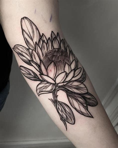 30 Beautiful Protea Tattoo Designs with Meaning | Art and Design