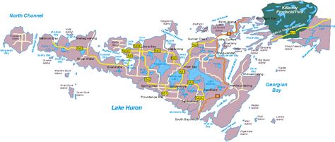 Map of Map of Manitoulin Island