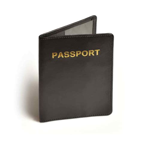 RFID Blocking Leather Passport Cover - Black | Travel Blue Travel Accessories