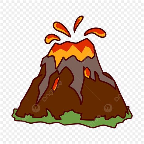 Volcano Eruption Clipart PNG Images, Volcano Clipart Volcano Clipart Cartoon Lava Erupting Magma ...