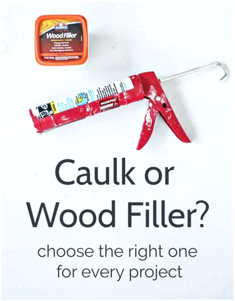 Caulk or wood filler: choose the right one for every project - Lovely Etc.