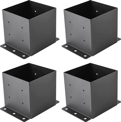 Amazon.com: 6x6 Post Base,Post Brackets(Inner Size 5.6"x5.6"),Black ...