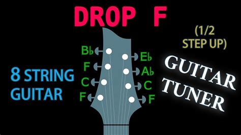 DROP F (HIGH) (8 String Guitar) GUITAR Tuning (Tuner) - YouTube