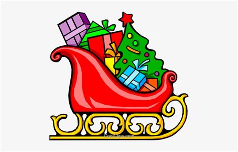 Santa's Sleigh Royalty Free Vector Clip Art Illustration - Santas ...