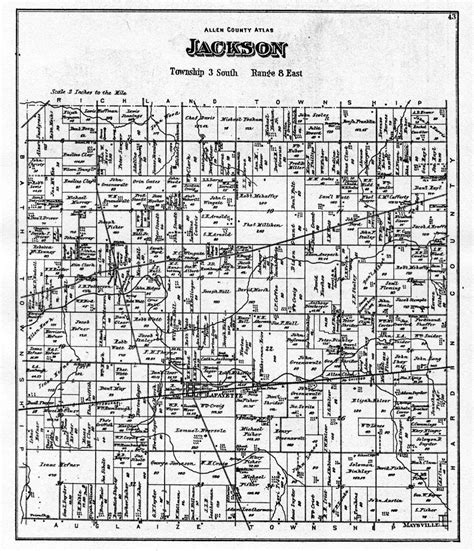 1880 Map of Jackson Township, Allen County, Ohio