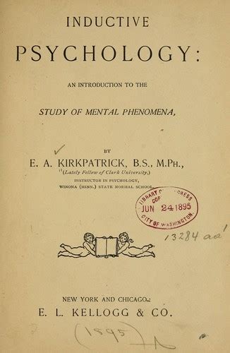 Inductive psychology by Edwin A. Kirkpatrick | Open Library