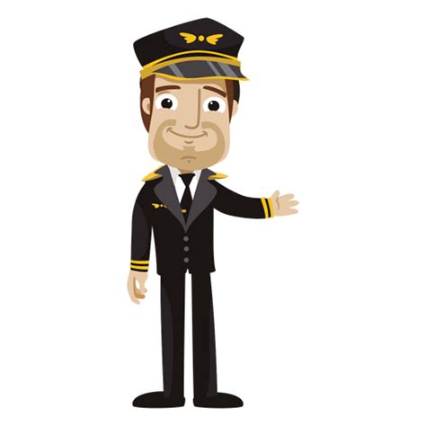 Funny pilot cartoon - Transparent PNG & SVG vector file