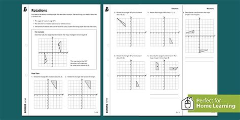 👉 Rotation Worksheet - Home Learning | KS3 Maths | Beyond