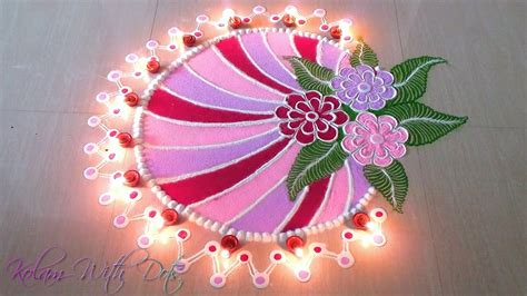 Beautiful Multi Colour Rangoli Designs With Colours - Festival Rangoli By Maya! - YouTube