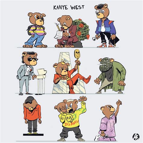 [FanArt] The dropout bear through the years : Kanye | Kanye west ...