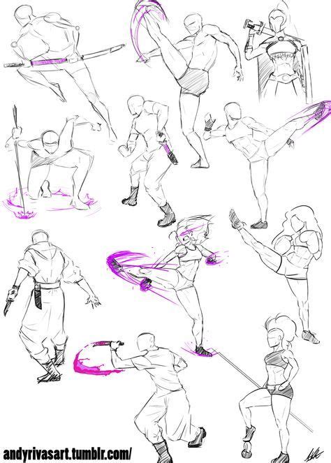 Draw The Blog — Feb Sketch Dump Post! :) | Anime poses reference, Fighting drawing, Art poses